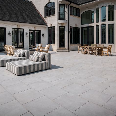 Porcelain Glocal Tiles for Walkways, Patios and Pools | Belgard Belgard Pavers, Porcelain Pavers, How To Install Pavers, Step Stones, Permeable Pavers, Smooth Concrete, Paver Patio, House Landscape, Pool Decks