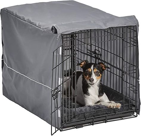 Portable Dog Crate, Medium Dog Breeds, Grey Dog Bed, Dog Kennel Cover, Dog Crate Cover, Dog Breeds Medium, Crate Cover, Pet Kennels, Bolster Dog Bed