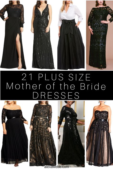 My top picks of black long plus size mother of the bride dresses.  Of course, these beauties are great for mothers of the groom too! Soiree Dress For Apple Shape, Black Tie Attire For Plus Size Women Wedding, Mother Of The Bride Dresses For Apple Shape Body Types, Black Tie Attire For Women Plus Size, Plus Size Party Dress Special Occasions, Plus Size Evening Gown Special Occasions, Plus Size Gala Dress, Mother Gown, Black Tie Gala Dress