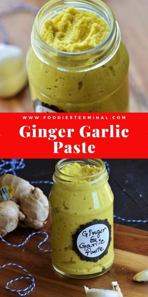 The post contains all tips & tricks to preserve a homemade ginger garlic paste for 6 months without turning green. For such easy recipes with extraordinary tips visit Foodiesterminal.com #foodiesterminal #gingergarlicpastehomemade #gingergarlicpasterecipes #gingergarlicpastehowtomake #gingergarlicpasteindia # #diyrecipesfood #easy #homemade #quick #condiment Ginger Garlic Recipes, Garlic Paste Recipe, Garlic Ginger Paste Recipe, Feeling Spicy, Ginger Garlic Paste, Easy Vegetarian Dinner, Masala Spice, Tandoori Masala, Paste Recipe