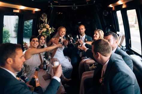 Wedding Party Bus Photos, Party Bus Wedding Photos, Party Bus Wedding, Wedding Party Bus, Wedding Bridal Party Photos, City Wedding Photos, Wedding Limo, Artistic Wedding Photography, Wedding After Party