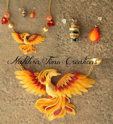 Phoenix Polymer Clay | Handmade Phoenix Polymer Clay | Fabiana Franco | Flickr Polymer Clay Dragons, Fimo Halloween, Clay Dragons, Rainforest Jasper, Potters Clay, Polymer Clay Dragon, Polymer Inspiration, Clay Dragon, Imperial Jasper