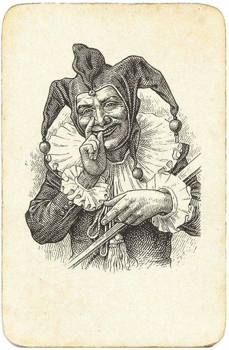 Vintage Circus Performers, Medieval Jester, Jester Tattoo, Polar Bear Tattoo, Evil Clown Tattoos, Playing Card Tattoos, Earl Moran, Medieval Drawings, Engraving Tattoo