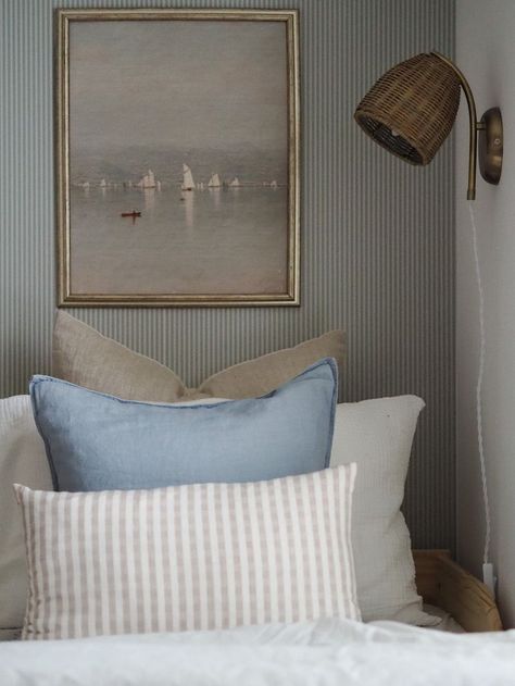 Sailboat Room Decor, Kids Bedroom Wallpaper Boys, Nautical Vintage Decor, Vintage Nautical Decor Bedroom, Nautical Guest Room, Beach Cottage Nursery, Grandmillenial Boys Bedroom, Lake House Guest Room, Coastal Toddler Boy Room