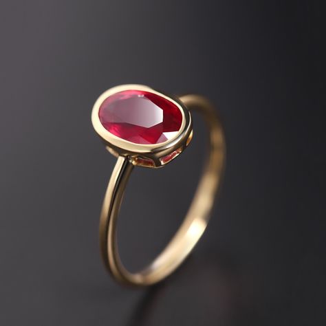 Oval Ruby Ring Design, Ruby Ring Designs, Stone Ring Design, Silver Ruby Ring, July Birthstone Ring, Natural Ruby Ring, Ruby Ring Gold, Ruby Rings, Ruby Wedding