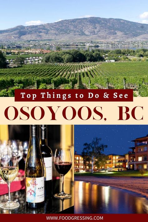 Travel Bc, Osoyoos Bc, British Columbia Travel, Canada Travel Guide, Ultimate Road Trip, Okanagan Valley, Canadian Travel, Canada Road Trip, Trip Destinations