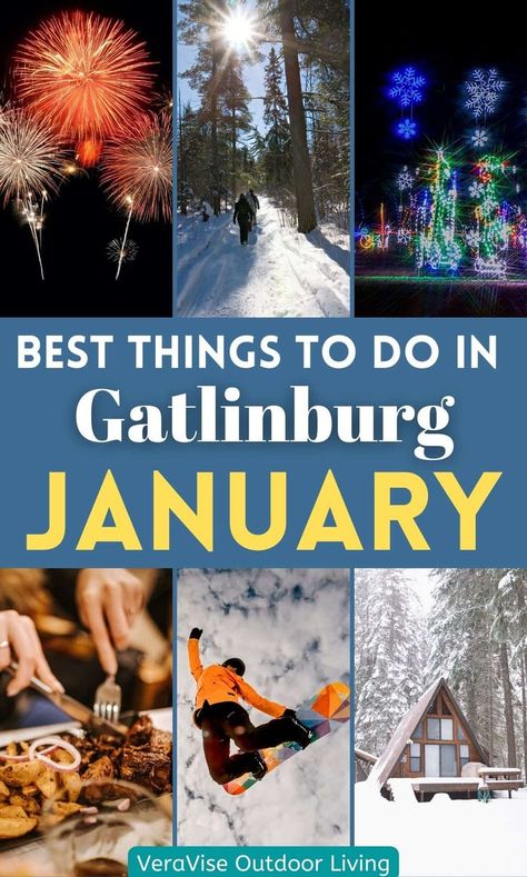 Best Things To Do In Gatlinburg in January • Winter Adventures at Ober Gatlinburg • Celebrate New Year's Eve • Rent a Cozy Cabin • Ripley's Believe It or Not! • See Gatlinburg Christmas Lights Gatlinburg Christmas, Tennessee Family Vacation, Things To Do In Gatlinburg, Gatlinburg Tennessee Vacation, Ober Gatlinburg, Smoky Mountains Tennessee, Gatlinburg Vacation, Winter Hike, Tennessee Travel