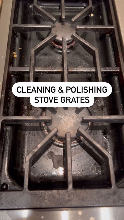 Gas Stove Top Cleaning Hacks, Stove Grate Cleaning, Cleaning Gas Stove Grates Cast Iron, Clean Stove Grates Cast Iron, How To Clean Stove Grates Cast Iron, Cleaning Cast Iron Stove Grates, Cleaning Stove Grates, How To Clean Stove Top Grates, Cleaning Gas Stove Grates