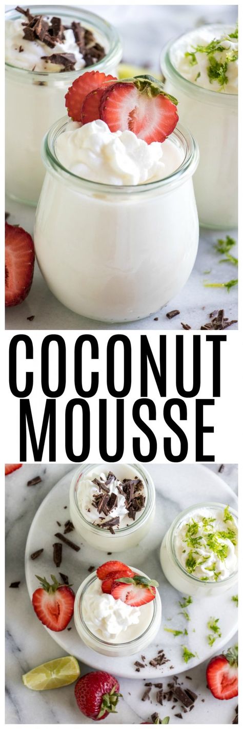 Random Desserts, Mouse Recipes, Mousse Desserts, Coconut Mousse, Paleo Baking, Fun Kitchen, Cold Treats, Aip Recipes, Mousse Recipes