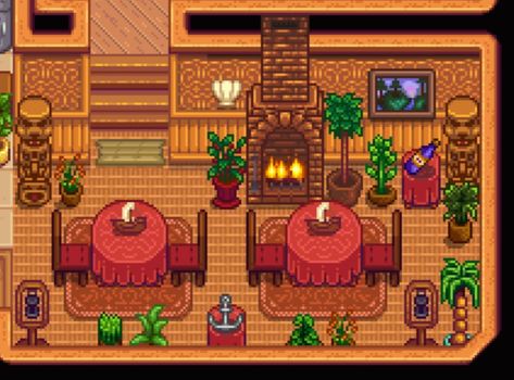 stardew valley island farmhouse design Fancy Aesthetic, Island Farmhouse, Stardew Valley Layout, Stardew Valley Farms, Themed Restaurant, Farm Layout, Island House, Aesthetic Beach, Stardew Valley