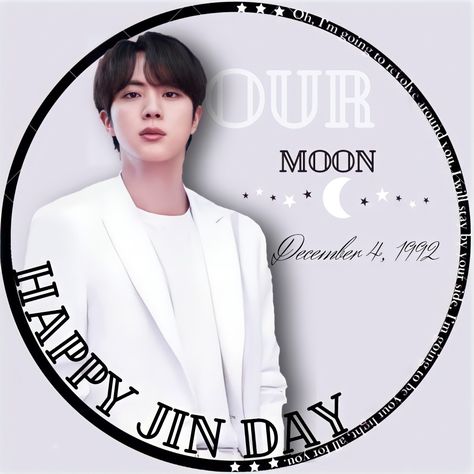 Happy birthday Kim Seokjin Birthday Pic, Jin Birthday Pic, Bts Jin Birthday Picture, Jin Birthday Edit Photo, Happy Birthday Jin Bts, Birthday Profile Picture, Bts Jin Birthday, Birthday Profile, Happy Jin Day