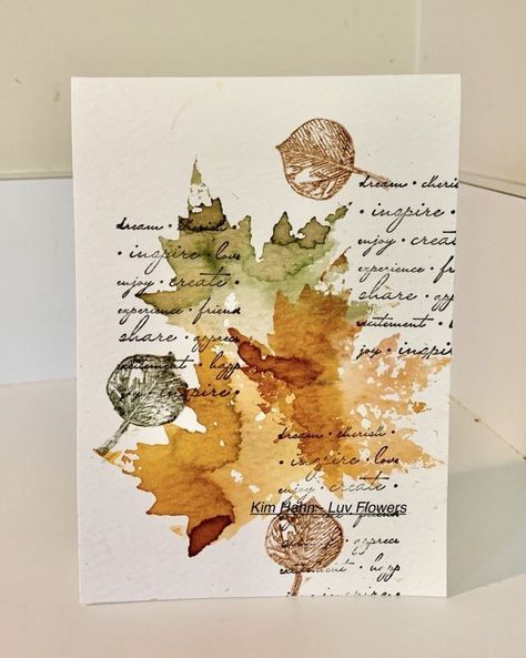 Birthday Card Making, Fall Cards Handmade, Thanksgiving Cards Handmade, Leaf Cards, Fall Watercolor, 수채화 그림, Thanksgiving Cards, Stamping Up Cards, Card Making Techniques