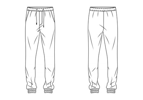 Sweat Pants Drawing, Pants Ideas Men, Pants Flat Drawing, Pant Flat Sketch, Moodboard Elegant, Dress Pants Men, Men Drawing, Pants Ideas, Pants Drawing