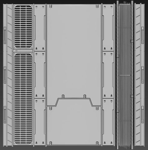 Mouhsine Adnani - Portfolio and WIPs - Polycount Forum Sci Fi Texture, Scifi Texture, Sci Fi Panel, Scifi Panel, Sci Fi Floor, Scifi Wall, Scifi Corridor, Scifi Environment, Scifi Interior