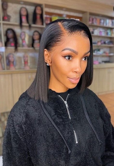 10 Inch Frontal Bob Wig Styles, Pretty Bridal Makeup, Fishbone Hairstyle, Protective Styles For Natural Hair Short, T Part Lace Wig, Wig Design, Long Ponytail Hairstyles, Fashion Week Hair, Hair Short Bob