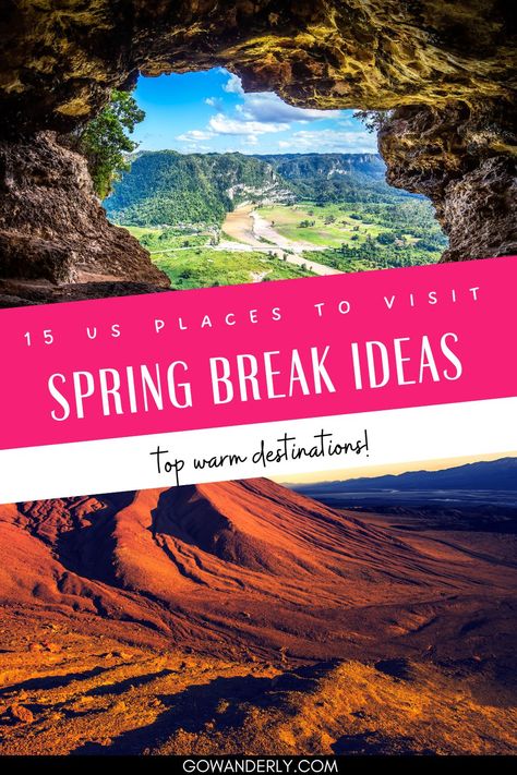 Discover the best US vacations for March travel and spring break getaways. Find out where to go for sunny beaches and vibrant cities. Best Spring Break Destinations In The Us, 3 Day Vacation Ideas, Spring Break For Families, Spring Break Destinations Usa, Spring Break Places To Go, Spring Break Trip Ideas, Best Spring Break Vacations With Teens, Best Family Spring Break Vacations, Midwest Spring Break Trips