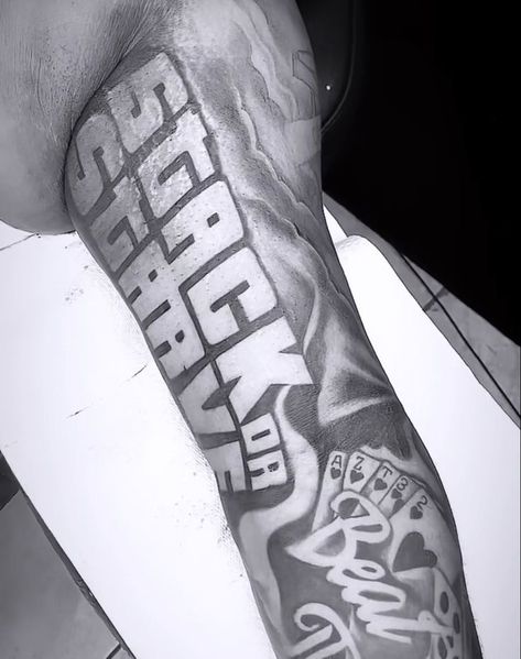 Bet On Myself Tattoo, Fendi Tattoo, Inside Forearm Tattoo For Men, No Risk No Reward Tattoo, Under Bicep Tattoo For Men, Me Vs Me Tattoo, Rare Tattoos Men Forearm, Hood Tattoo For Men, Hood Tattoo Designs