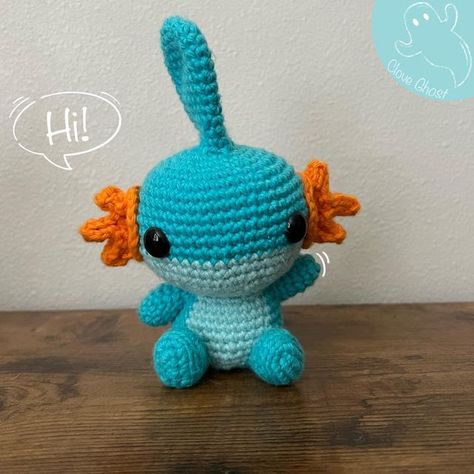 Mudkip Crochet Pattern Free, Crochet Mudkip Pattern Free, Mudkip Crochet Pattern, Crochet Mudkip, Scary Creatures, Pokemon Crochet, Pokemon Crochet Pattern, Crochet Pokemon, Crochet Decor