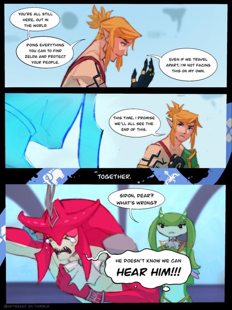 Zonai Zelda Totk, Totk Fanart Link, Sidon X Yona, Sidon X Link Fanart, Zonai Link, Totk Zelda Art, Sidlink Fanart, Zelda Botw Fanart, Prince Sidon X Link