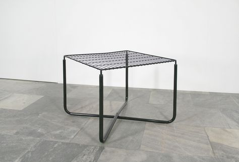 Vintage Niels Gammelgaard for Ikea Sweden Black Wire Postmodern Jarpen Coffee Table Terrace Garden Retro Side End Nightstand Patio Tubular Ikea Sweden, Niels Gammelgaard, Ikea Vintage, Vintage Ikea, House Dressing, Ikea Table, First Kitchen, Terrace Garden, Coffee And End Tables