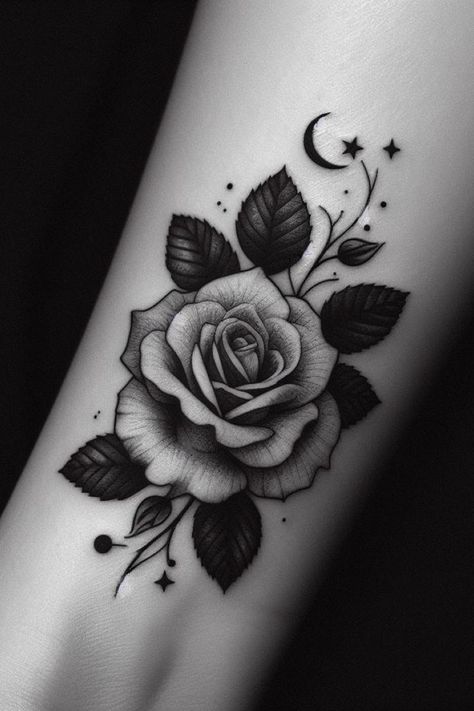 Black Shaded Flower Tattoo, Tattoo Ideas Female Flowers, Cover Up Tattoo Ideas Female, Fnaf Tattoo, Cyberciligism Tattoo, Coverup Ideas, Rose And Butterfly Tattoo, Rare Tattoos, Tattoo Ideas Males