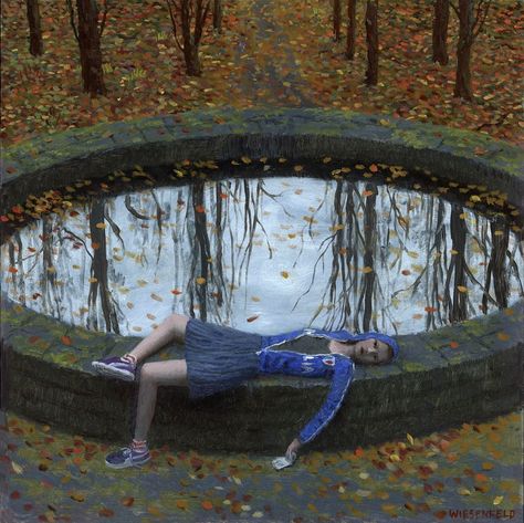 Aron Wiesenfeld, Contemporary Impressionism, Bizarre Art, Magic Realism, Painting Gallery, My Favorite Image, Weird Art, Art Reference Photos, Drawing People