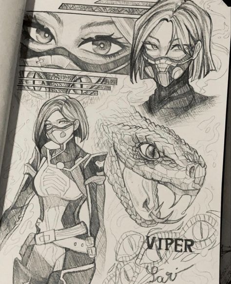 @solenesketch on Instagram Valorant Sketch, Viper Valorant, Drawings Simple, Art Drawings Simple, Drawing Sketches, Art Drawings, Sketch, Male Sketch, Humanoid Sketch