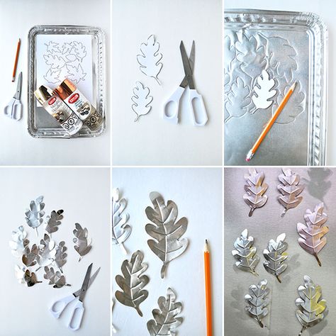 Metallic Leaves Table Decor | Oh Happy Day!