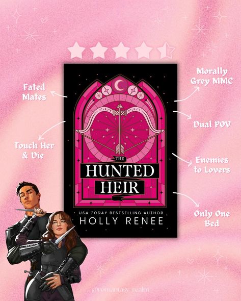 THE HUNTED HEIR - ARC REVIEW 💖🏹 ⭐️⭐️⭐️⭐️💫 | 🌶️🌶️ Holly Renee really knows how to do a fast paced, page turning, devour in one sitting story and this fits the bill perfectly, yet again. Just like everything else I’ve read of hers, I gobbled this up in less than a day. The Hunted Heir is definitely a quick read, but it’s action packed, easy to follow and really sets up the story for the third and final book of this series. Which I need yesterday because of course it ends in another wild cliff... Holly Renee, The Hunted, Quick Reads, Touching Herself, Fast Paced, The Heirs, Bestselling Author, Turning, The Story