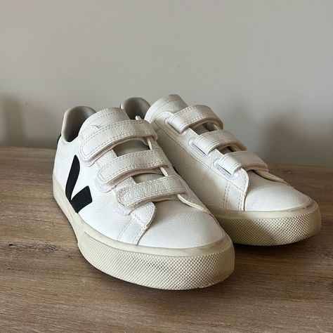 VEJA Velcro Sneakers Veja Velcro Sneakers, Veja Velcro, Womens White Trainers, Veja Shoes, Velcro Sneakers, Veja Sneakers, Pink Sneakers, White Trainers, Sneaker Shopping