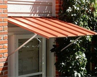 Door Awning Ideas, Awning Over Door, Copper Awning, Awning Ideas, Awning Roof, Aluminum Awnings, Door Awning, Porch Awning, Window Awning