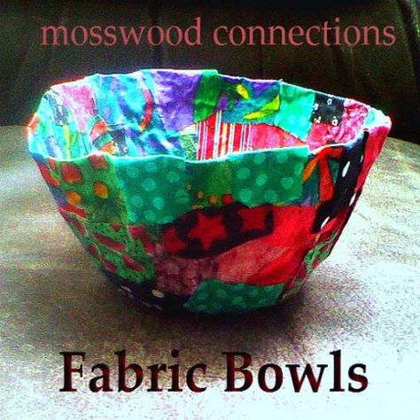 Fabric Bowls: Make a Beautiful DIY Gift with Recycled Fabric! - Mosswood Recycle Fabric, Grandparents Gifts, Fabric Bowl, Diy Bowl, Great Mother, Fabric Bowls, Heart Crafts, Craft Projects For Kids, Camping Art