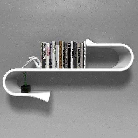 Waveshelf #Awesome, #Design, #Furniture, #Shelf, #Wave G Design, Modern Shelf, Bookcase Shelves, Shelf Design, Design Furniture, The Conjuring, Cool Gadgets, Atom, Floating Shelves