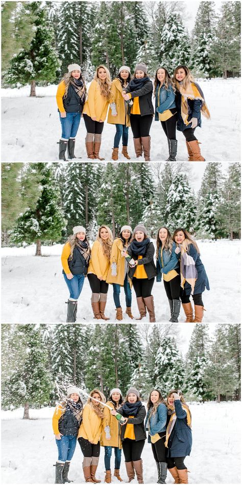 Navy blue , yellow winter family pictures Winter Family Photoshoot Outfits, Winter Family Photoshoot, Winter Family Pictures, Family Photos What To Wear, Outfits With Jeans, Winter Family Photos, Family Photoshoot Outfits, Yellow Theme, Winter Family