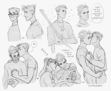 Oliver And Percy Harry Potter, Oliver And Lucien Boyfriend Material, Percy And Oliver Wood, Oliver Wood X Percy Weasley Fanart, Oliver X Percy, Percy Weasley X Oliver Wood, Percy And Oliver, Perciver Fanart, Percy Weasley Fanart