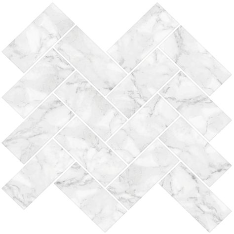 Arrives by Sat, Apr 23 Buy InHome Herringbone Carrara 10 in. x 10 in. Peel and Stick Resin Backsplash Tiles (4-Pack) at Walmart.com Resin Backsplash, Sparkle Kitchen, White Marble Backsplash, Self Adhesive Backsplash, Peel And Stick Tiles, Self Adhesive Wall Tiles, Peel Stick Backsplash, Peel And Stick Backsplash, Stick Backsplash