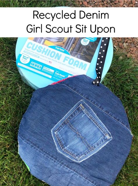 Scouts Activities, Upcycled Sewing, Recycled Diy, Scout Crafts, Laura Kelly, Camping Diy, Girl Scout Camping, Girl Scout Activities, Jean Fabric