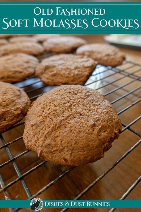 Drop Molasses Cookies Recipe, Soft Mollases Cookie Recipes, Hermit Cookies With Molasses, Molasses Drop Cookies, Best Molasses Cookies Ever, Old Fashioned Molasses Cookies Soft, Mollases Cookie Recipes, Amish Molasses Cookies, Recipes With Molasses