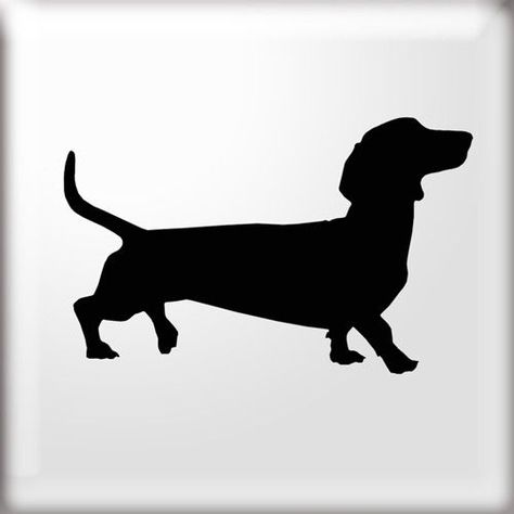 Free Dachshund Outline Cliparts, Download Free Clip Art, Free Clip Art on Clipart Library Stencil Simple, Stencil Walls, Tattoo Perro, Vogel Silhouette, Svg Animals, Dog Stencil, Dachshund Tattoo, Black And White Silhouette, Baby Silhouette