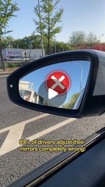 Learning To Drive Tips, Learn Car Driving, Driving Basics, Safe Driving Tips, Mirror Hack, Mirror Placement, Car Life Hacks, Car Repair Diy, Side Mirror Car