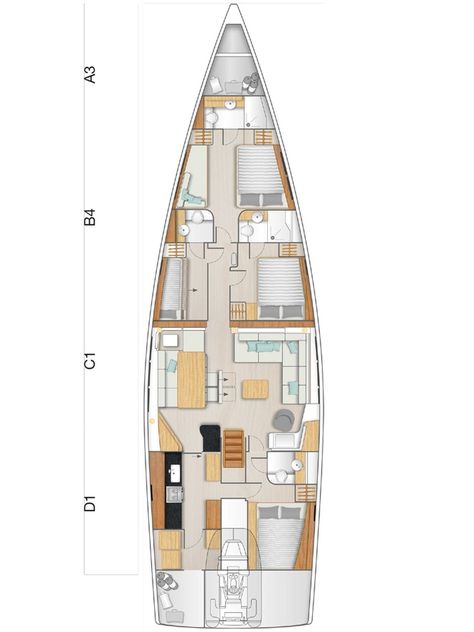 Sailing Interior, Boat Navigation, Sailboat Interior, Yacht World, Deck Layout, Small Yachts, Sailboat Design, Boat Building Plans, Classic Yachts