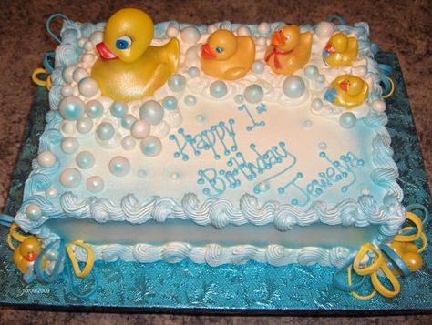 Rubber Duck Cake, Rubber Ducky Cake, Baby Shower Sheet Cakes, Rubber Ducky Birthday, Baby Shower Cakes Neutral, Ducky Baby Showers, Duck Cake, Ducky Baby Shower, Rubber Ducky Baby Shower