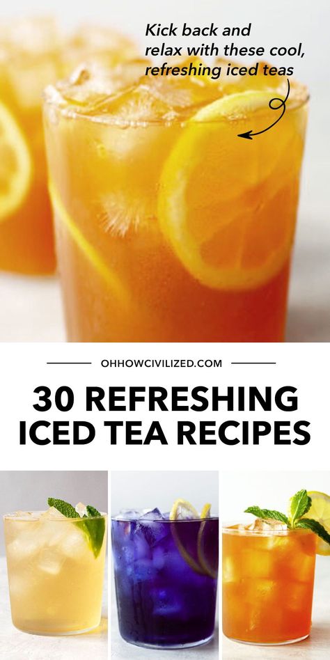 Cold Tea Recipes, Flavored Tea Recipes, Iced Herbal Tea, Fruit Tea Recipes, Healthy Iced Tea, Flavored Iced Tea Recipes, Healthy Teas Recipes, Iced Tea Recipes Homemade, Cold Brew Iced Tea