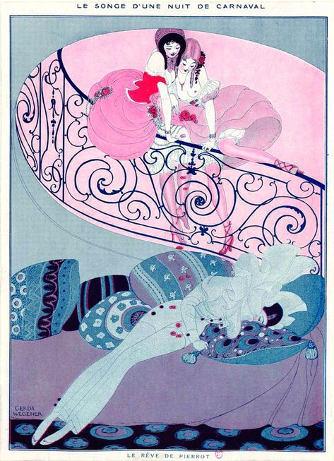 Gerda Wegener, Art Deco Illustration, Japon Illustration, Arte Inspo, 영감을 주는 캐릭터, Old Art, Art Plastique, 그림 그리기, Pretty Art