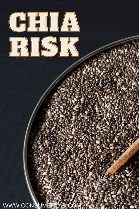 Chia Risk -- Don't overdo it with chia seeds, as they contain compounds that, in excess, can increase the risk of kidney stones and kidney injury. Get the details in our Chia Seeds Review. #chia #chiaseed #kidneystones #kidneys #kidneystone #chiapudding #smoothie #chiaseeds #chiareview Ground Chia, Ground Chia Seeds, Chia Benefits, Chia Seeds Benefits, Edible Seeds, Chia Seed Recipes, Organic Living, Chia Pudding, Dietary Supplements