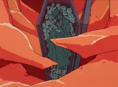 a coffin full of roses to hide yourself in Coffin Reference, Rose Bride, Revolutionary Girl Utena, Roses, Google Search, Anime, Color, Art