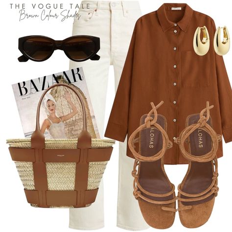 Here are some outfit ideas using brown shades. I love how chic and elegant brown makes an outfit look. Do you agree? 🤎🍂🥨🥐 *brands tagged #fashion #ootd #virtualstylist #outfitideas #outfitinspo #earthytones #brown #tan #beige #fashioncontent #shopthelook #summervibes #springfashion #summerfashion #2024 Summer Brown Outfits, Brown Sunglasses Outfit, Outfit Fresco, Summer Brown, Sunglasses Outfit, Brown Outfit, Chic And Elegant, Brown Sunglasses, Virtual Stylist