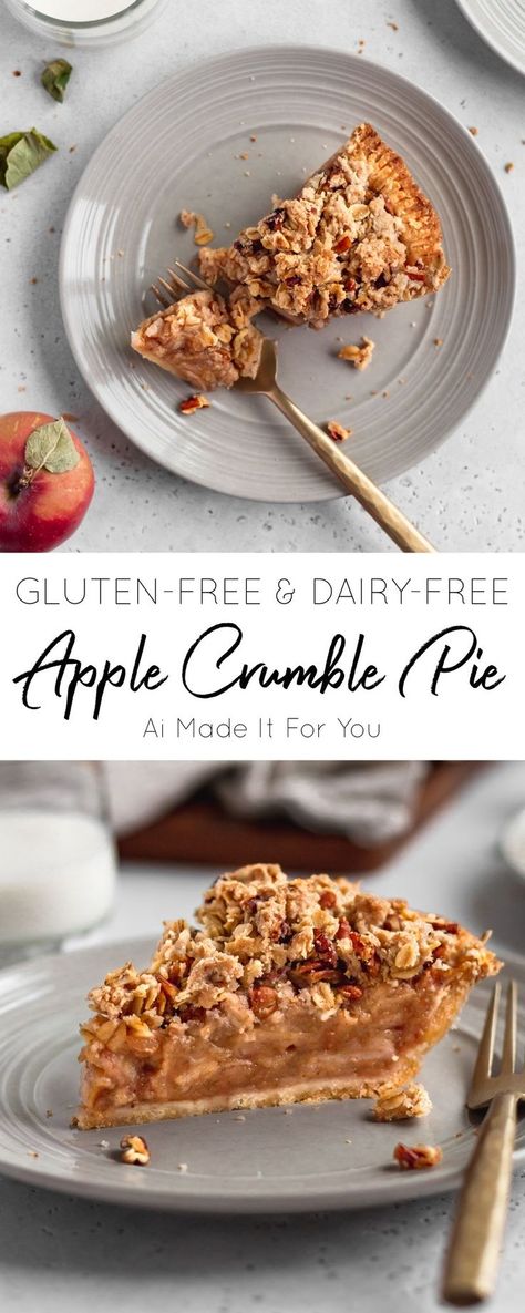 Apple crumble pie Gluten Free Apple Pie Crumble, Apple Pie Crumble Topping, Gluten Free Crumble Topping, Pie Crumble Topping, Gluten Free Crumble, Gluten Free Apple Crumble, Easy Apple Crumble, Gluten Free Apple Pie, Apple Crumble Pie