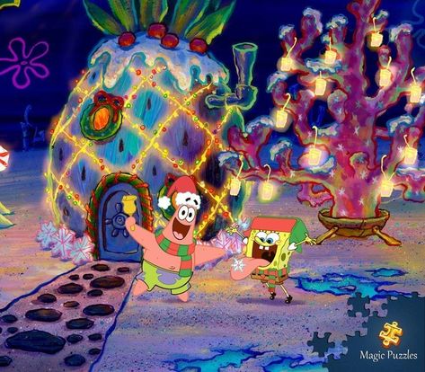 Spongebob Christmas, Spongebob Pics, Arte Indie, Xmas Wallpaper, Spongebob Wallpaper, Christmas Phone Wallpaper, Cute Christmas Wallpaper, Film Disney, Wallpaper Laptop