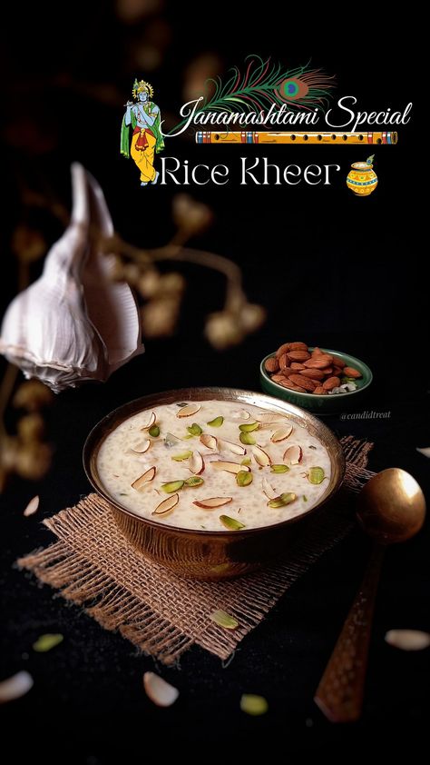 Hello foodies. From today, just 2 days left for Janmashtami. so wishing all of you a happy Krishan Janmashtami. we always celebrate the festival with a sweet dish. so why not make some creamy and rich kheer for this occasion. If we think about classic Indian dessert one name that comes to mind is rice kheer. #candidtreat #foodphotography #kheerrecipe #ricekheer Rice Kheer Recipe, Dessert Rice, Rice Kheer, Holi Recipes, Kheer Recipe, Indian Dessert, Festive Desserts, Rice Milk, Food Drink Photography